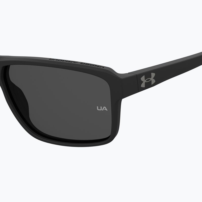 Occhiali da sole da uomo Under Armour Kickoff S3 nero opaco/grigio polarizzato 7