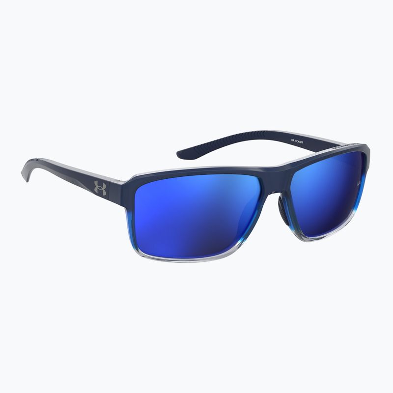 Occhiali da sole da uomo Under Armour Kickoff S3 blu sfumato grigio/blu multistrato