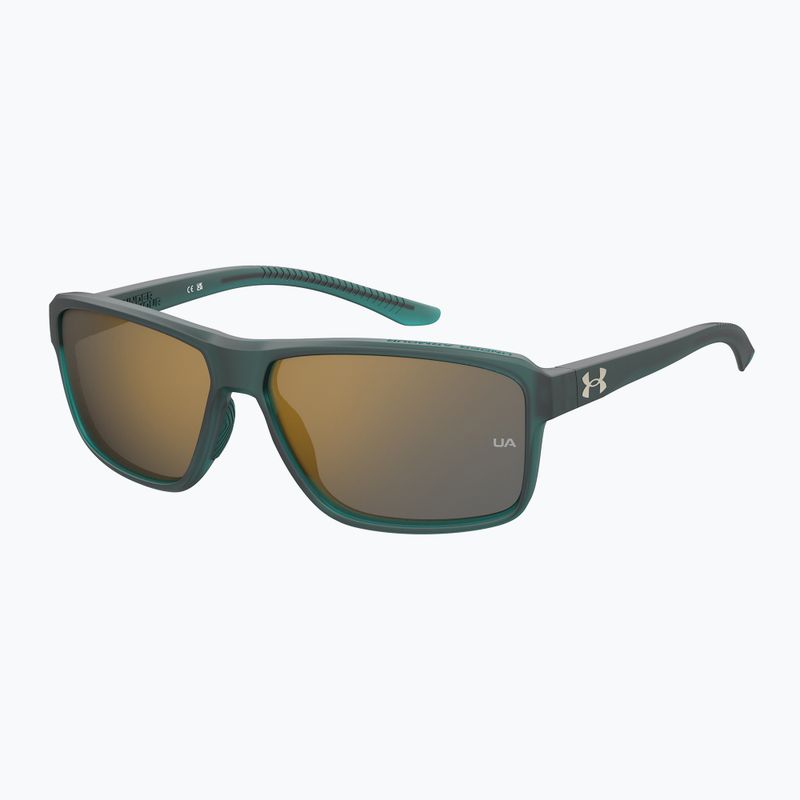 Occhiali da sole da uomo Under Armour Kickoff S3 crystal teal/copper mirror 2