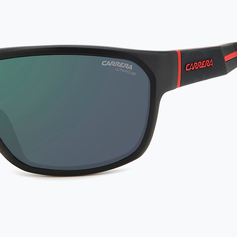 Carrera 4018/S occhiali da sole da uomo nero opaco rosso/verde grigio ad alto contrasto antiriflesso 6