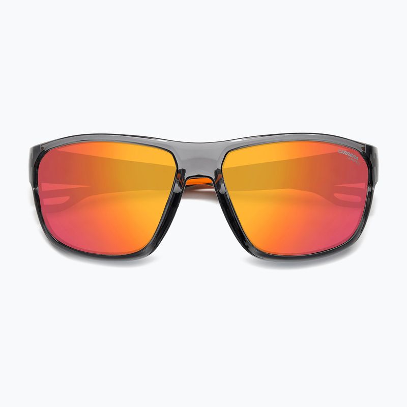 Occhiali da sole Carrera 4018/S grigio arancio/rosso multistrato da uomo 4