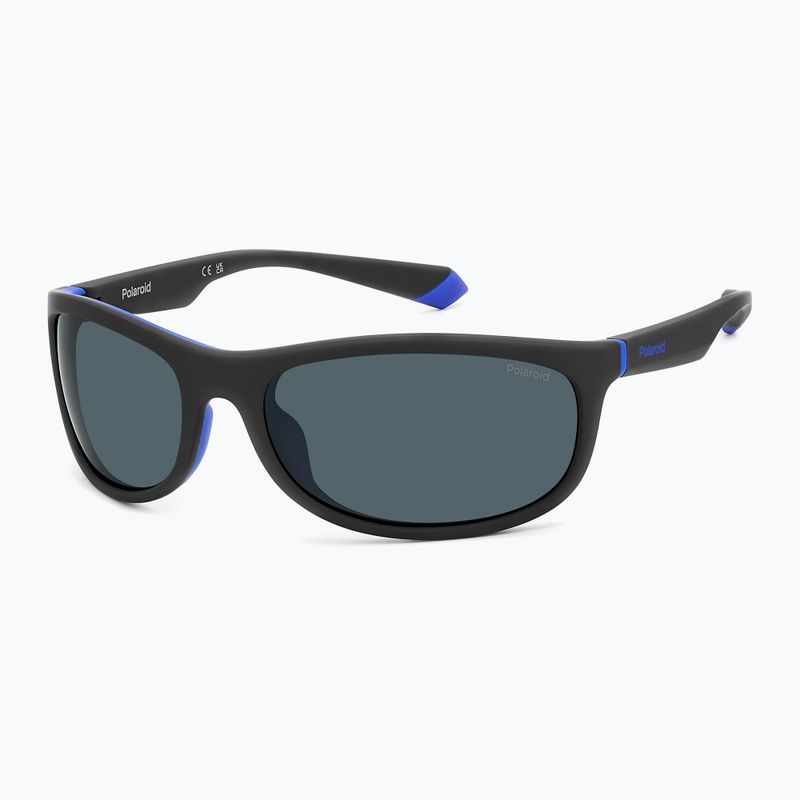 Occhiali da sole Polaroid PLD 2154/S nero opaco blu/blu polarizzato 2