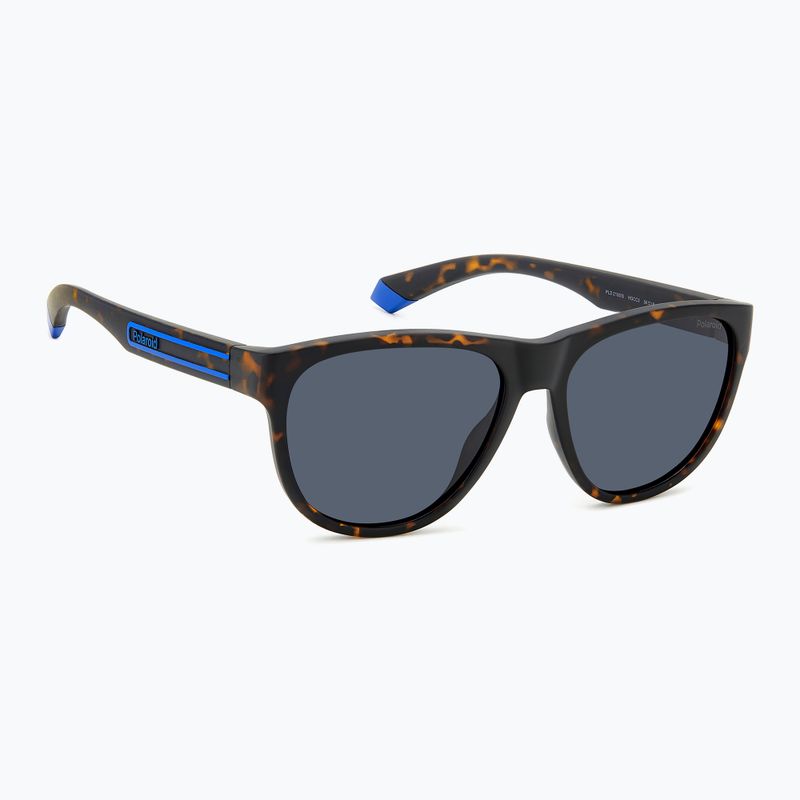 Occhiali da sole Polaroid PLD 2156/S marrone opaco avana/blu polarizzato