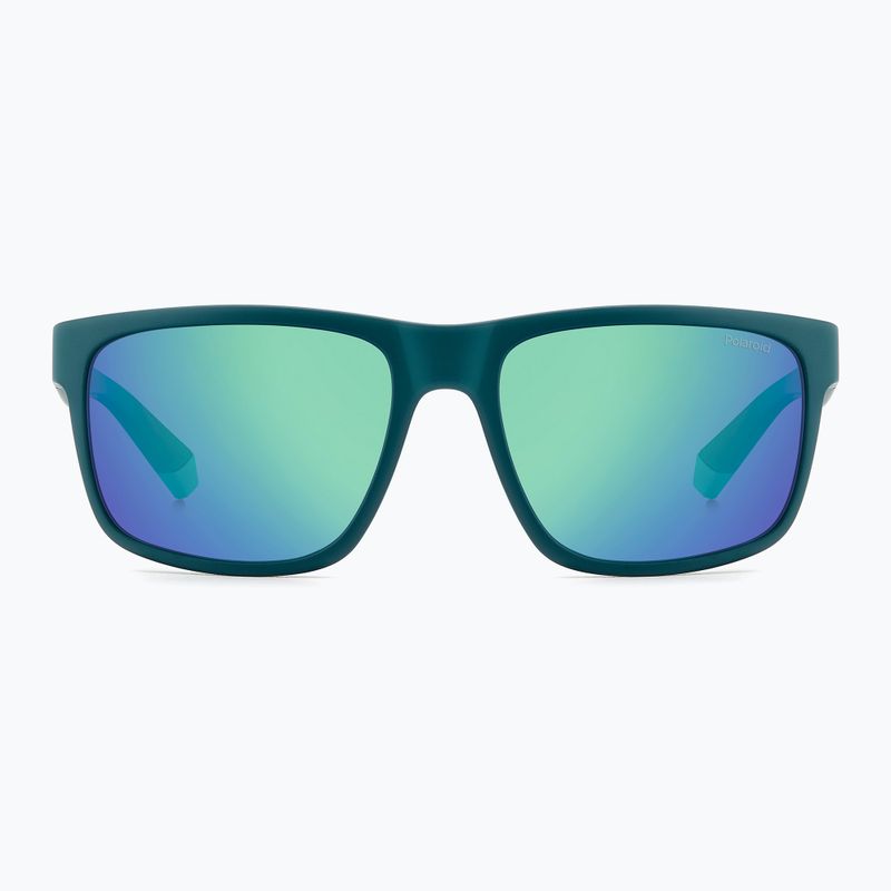 Polaroid PLD 2157/S occhiali da sole da uomo polarizzati con specchio opaco verde acqua/grigio 3