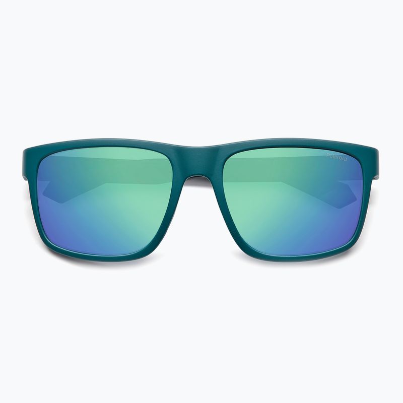 Polaroid PLD 2157/S occhiali da sole da uomo polarizzati con specchio opaco verde acqua/grigio 4