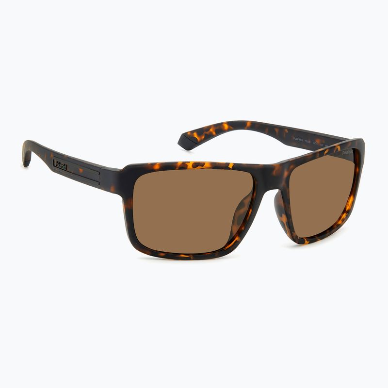 Occhiali da sole Polaroid PLD 2158/S marrone opaco havana/bronzo polarizzati da uomo