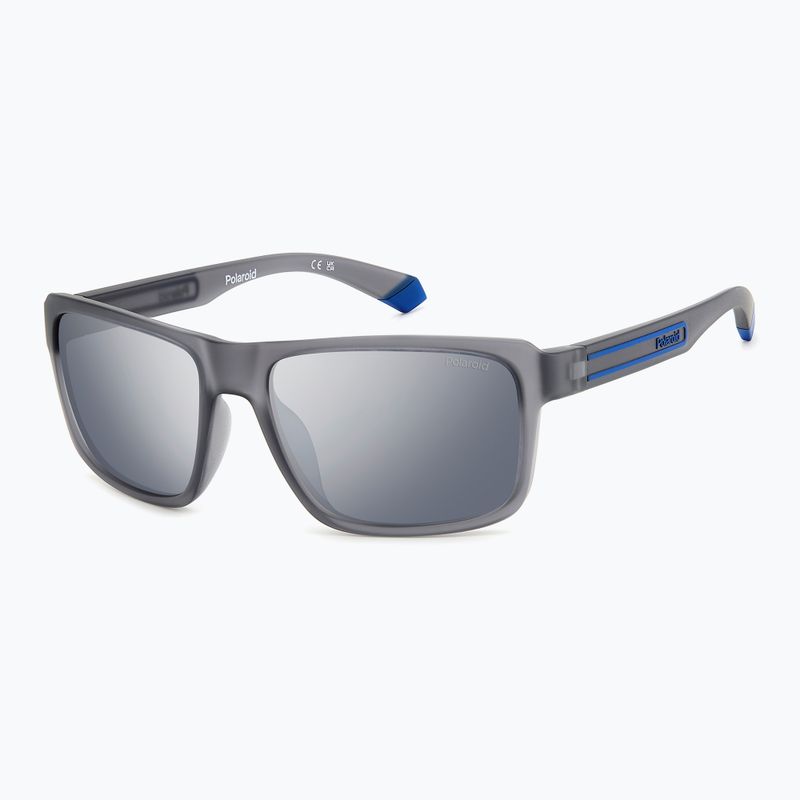 Occhiali da sole Polaroid PLD 2158/S grigio opaco/grigio argento specchiato polarizzati da uomo 2
