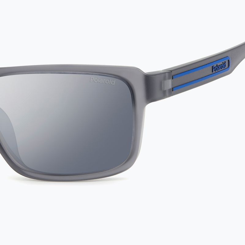 Occhiali da sole Polaroid PLD 2158/S grigio opaco/grigio argento specchiato polarizzati da uomo 5