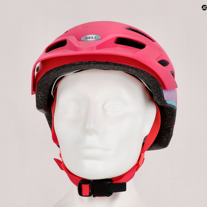 Casco da bici per bambini Bell Sidetrack gnarly matte berry 9