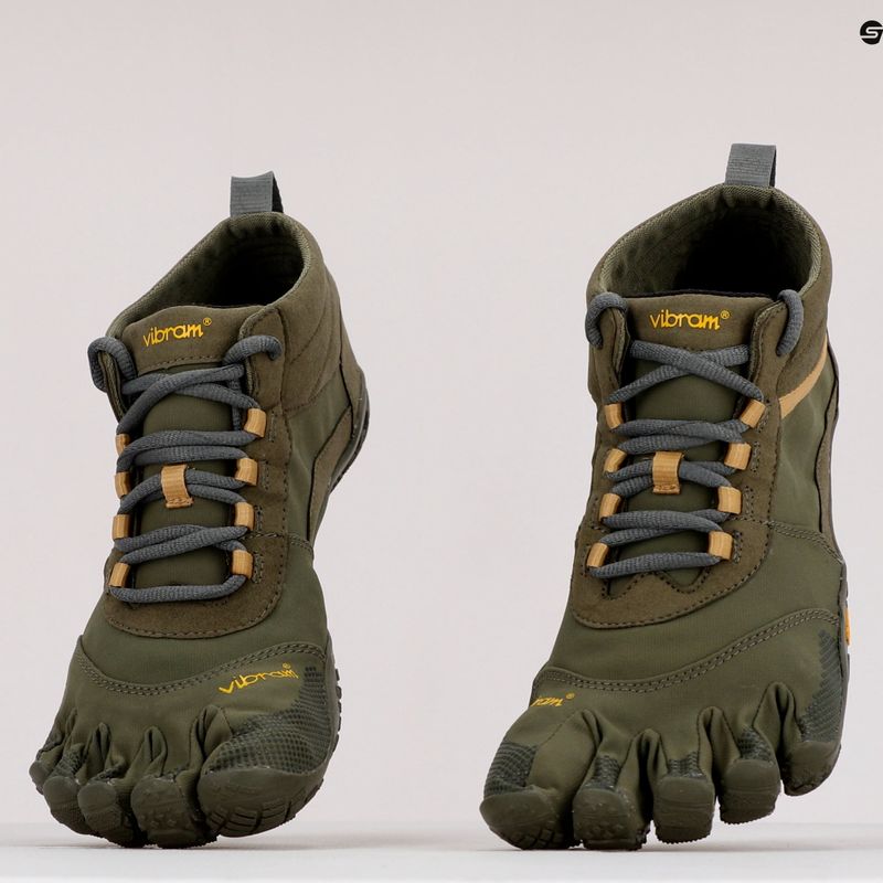 Scarponcino Vibram FiveFingers V-Trek da uomo, grigio scuro/verde militare 9