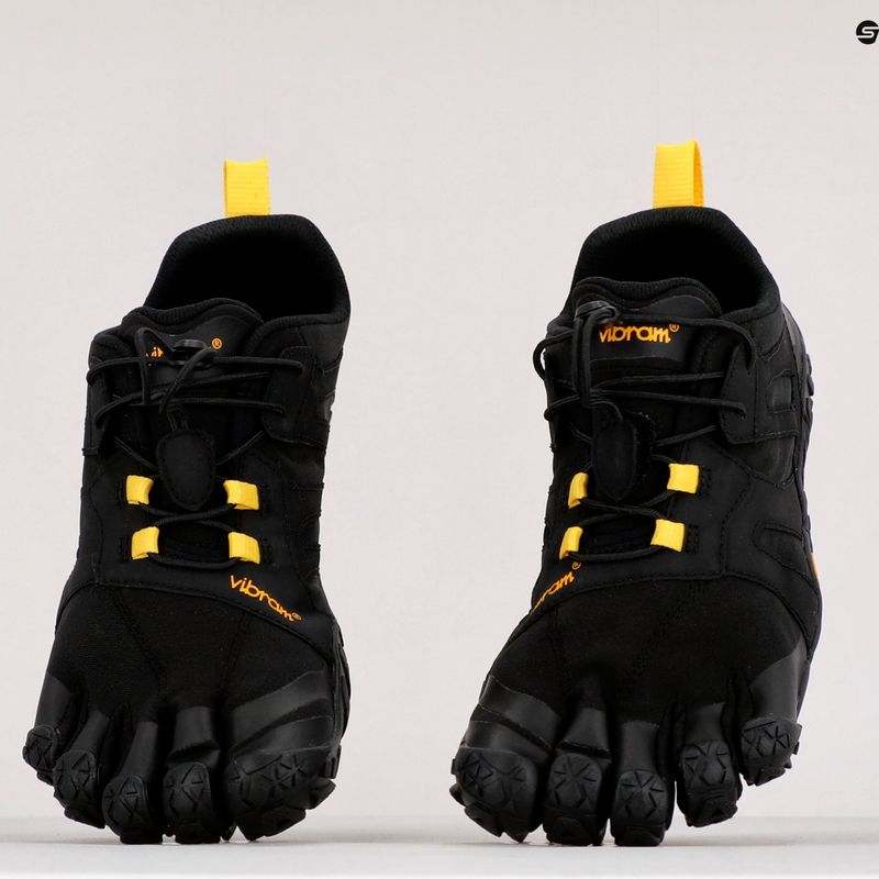 Scarpe da corsa Vibram FiveFingers V-Trail 2.0 da uomo, nero/giallo 9