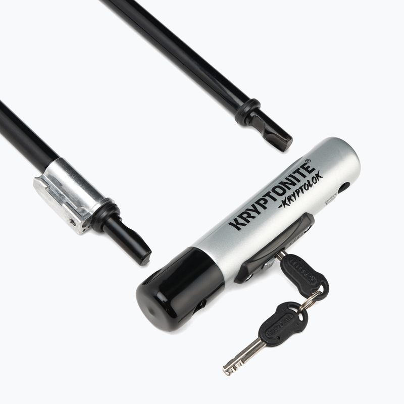 Kryptonite Kryptolok Standard U-Lock + cavo Kryptoflex nero/grigio lucchetto per bicicletta 3