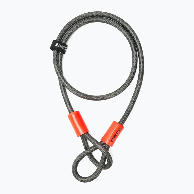 Kryptonite Kryptolok Standard U-Lock + cavo Kryptoflex nero/grigio lucchetto per bicicletta 4
