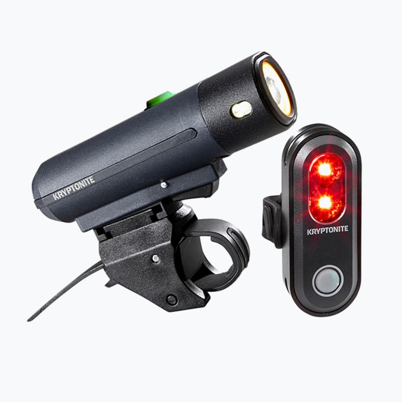 Set di luci per bicicletta Kryptonite Street F-500/Avenue R-45 nero 7