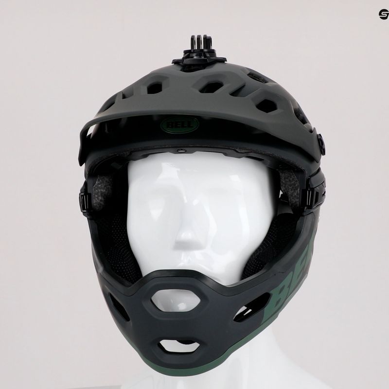 Casco da bici Bell Full Face Super 3R MIPS verde opaco 11