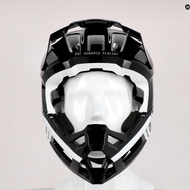 Casco bici 100% Trajecta Casco W Fidlock Integrale nero bianco 10