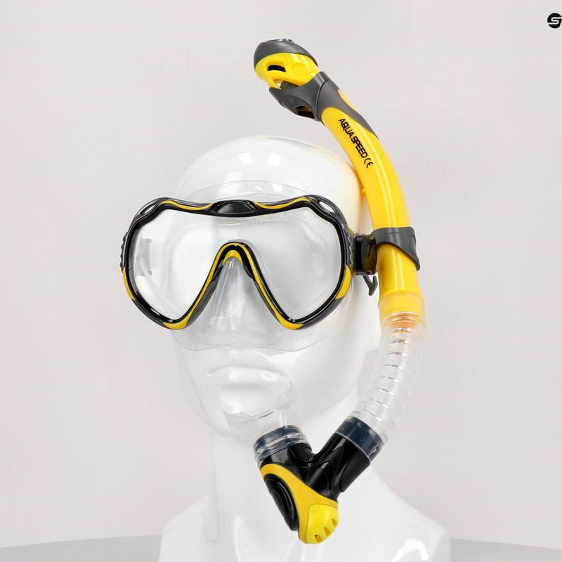 AQUA-SPEED Java + Elba 2022 set per immersione giallo 5