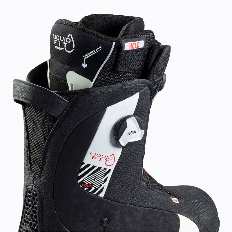 Scarponi da snowboard HEAD Four Boa Focus Liquid Fit da uomo nero/bianco 12