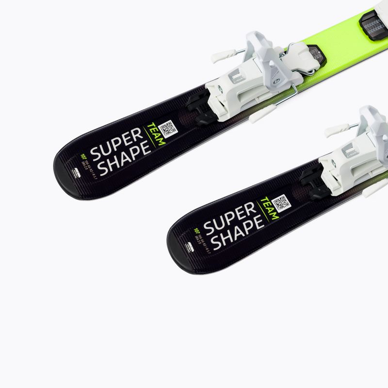 Sci da discesa per bambini HEAD Supershape Team Easy Jrs + attacchi Jrs 4.5 nero/giallo/bianco 9