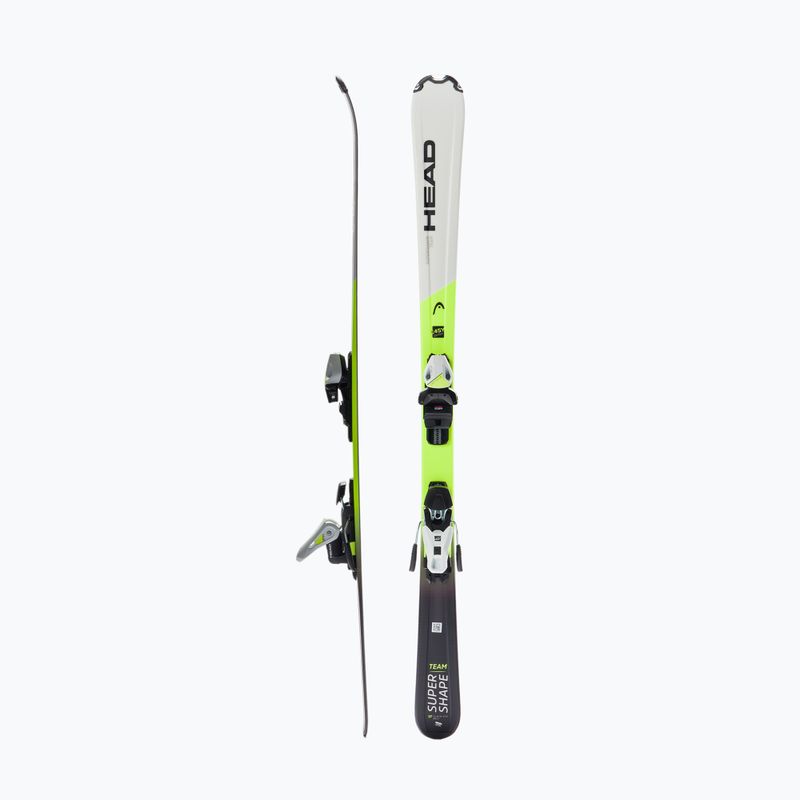 Sci da discesa per bambini HEAD Supershape Team Easy Jrs + attacchi Jrs 7,5 nero/giallo/bianco 2