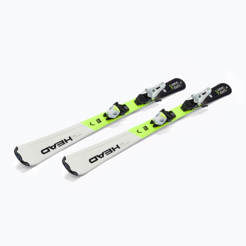 Sci da discesa per bambini HEAD Supershape Team Easy Jrs + attacchi Jrs 7,5 nero/giallo/bianco 4