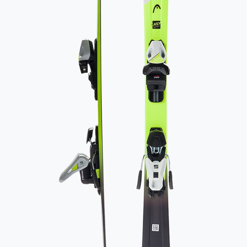 Sci da discesa per bambini HEAD Supershape Team Easy Jrs + attacchi Jrs 7,5 nero/giallo/bianco 5