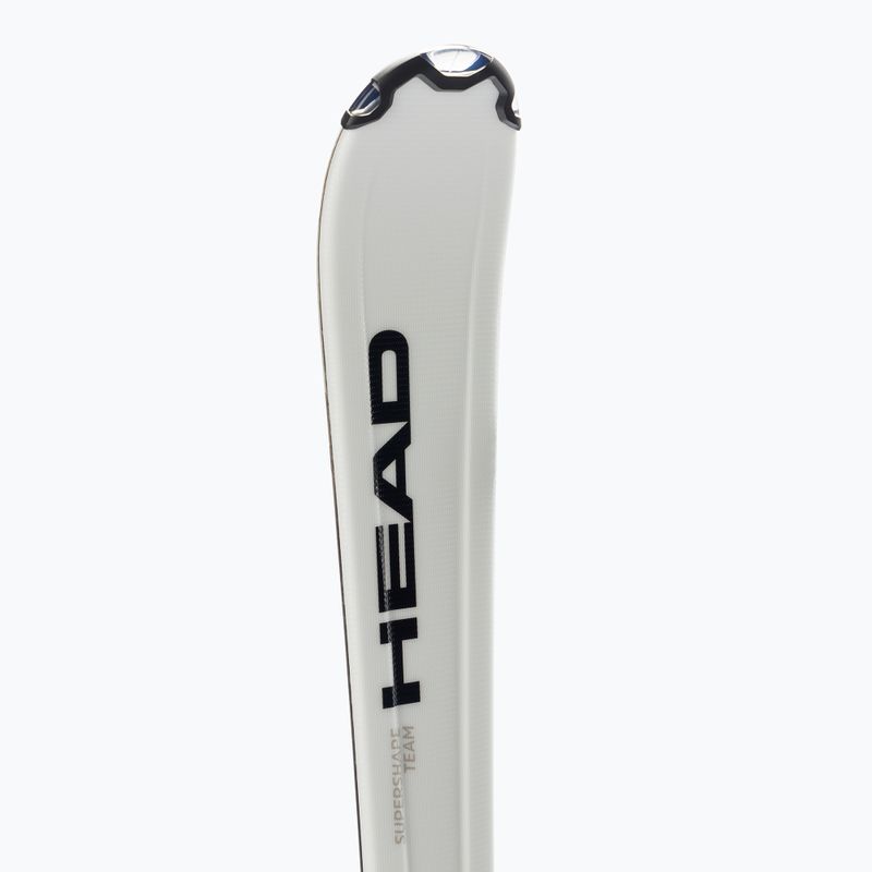 Sci da discesa per bambini HEAD Supershape Team Easy Jrs + attacchi Jrs 7,5 nero/giallo/bianco 8