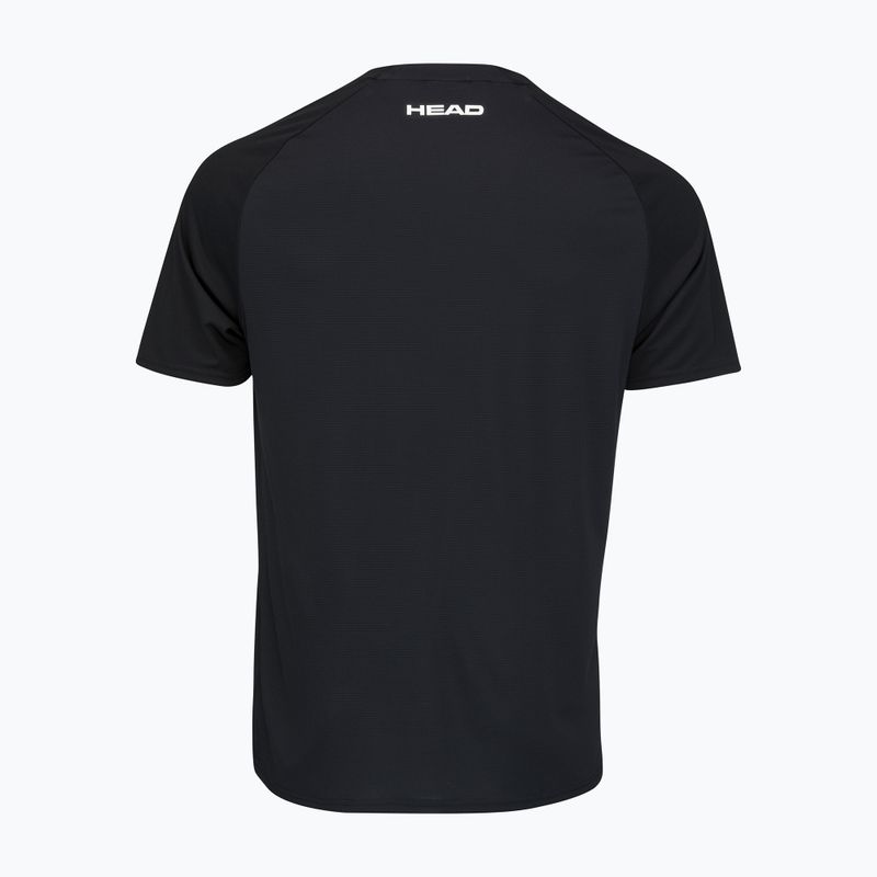 Maglietta da tennis HEAD Topspin nero/print vision da uomo 2