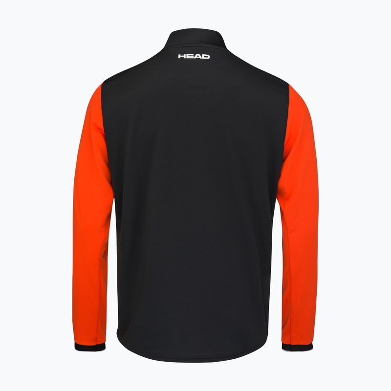 Felpa da tennis da uomo HEAD Breaker Jacket nero/tangerino 2