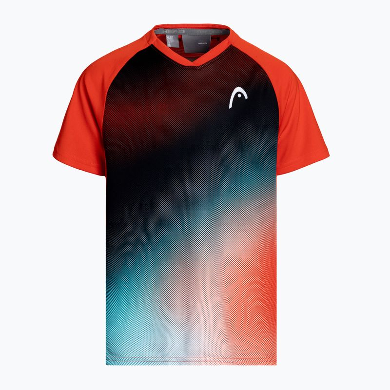 Maglietta da tennis HEAD Topspin tangerine/print vision per bambini