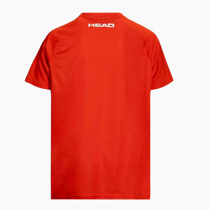 Maglietta da tennis HEAD Topspin tangerine/print vision per bambini 2