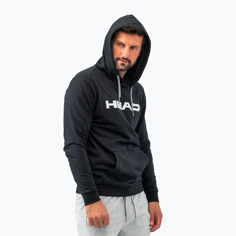 Felpa da tennis da uomo HEAD Club Byron Hoodie nero