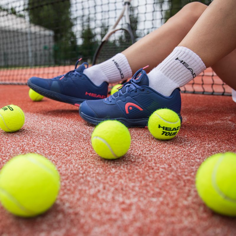 Scarpe da tennis HEAD Revolt Court da donna blu scuro/corallo 9