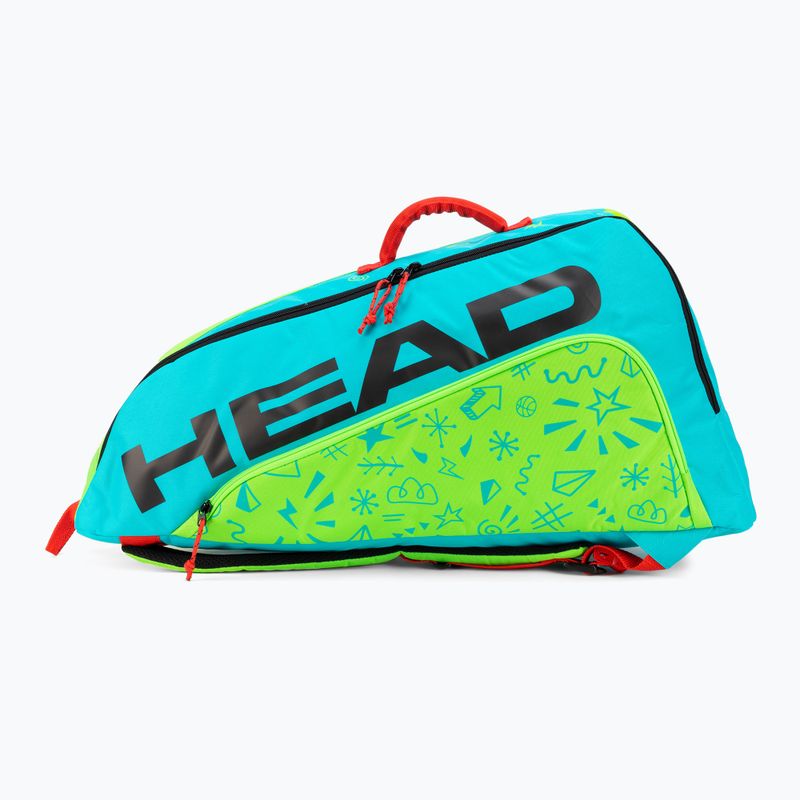 Borsa da tennis per bambini HEAD Junior Combi Novak 35 l blu/verde