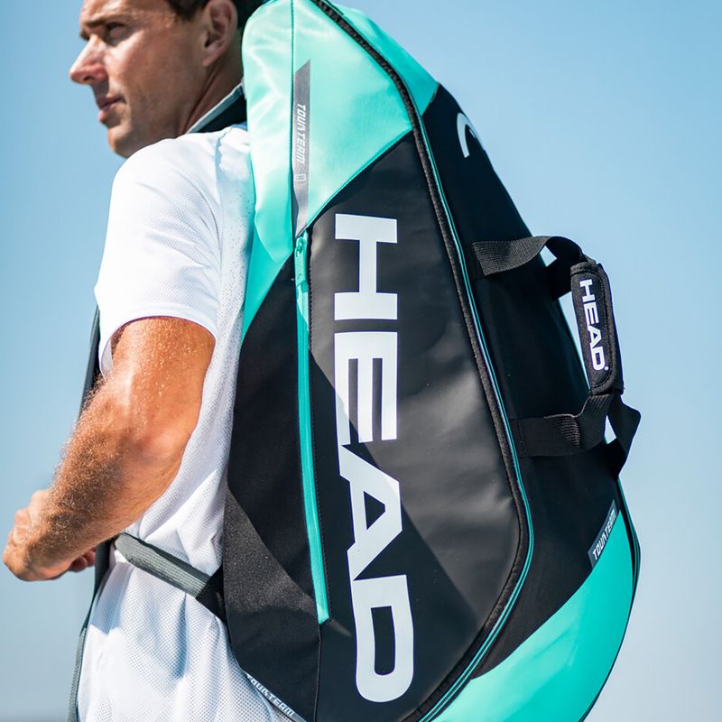 Borsa da tennis HEAD Tour Team 9R 75 l nero/menta 6