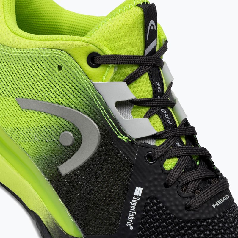 Scarpe da tennis da uomo HEAD Sprint Pro 3.0 Sf Clay nero/lime 8