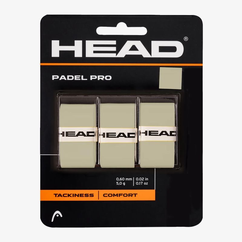 Fasce per racchette HEAD Padel Pro 3 pezzi grigio