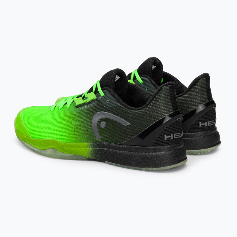 Scarpe da squash da uomo HEAD Sprint Pro 3.5 Indoor nero/verde neon 3