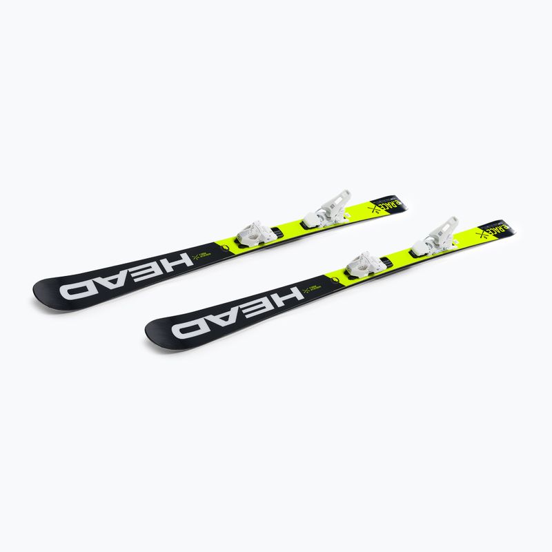 Sci da discesa per bambini HEAD WC e.Race Team SW Jrs + attacchi Jrs 7.5 nero/giallo 5