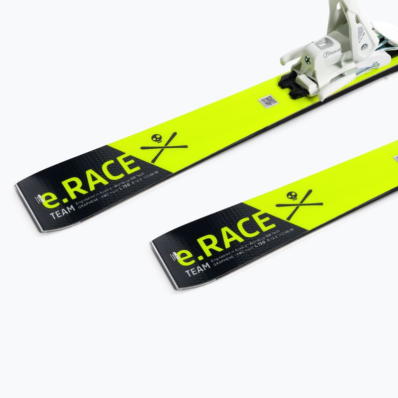 Sci da discesa per bambini HEAD WC e.Race Team SW Jrs + attacchi Jrs 7.5 nero/giallo 9