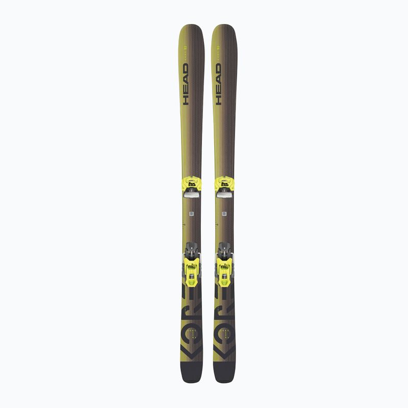 Sci da discesa HEAD Kore 93 + attacchi Attack 14 giallo 10