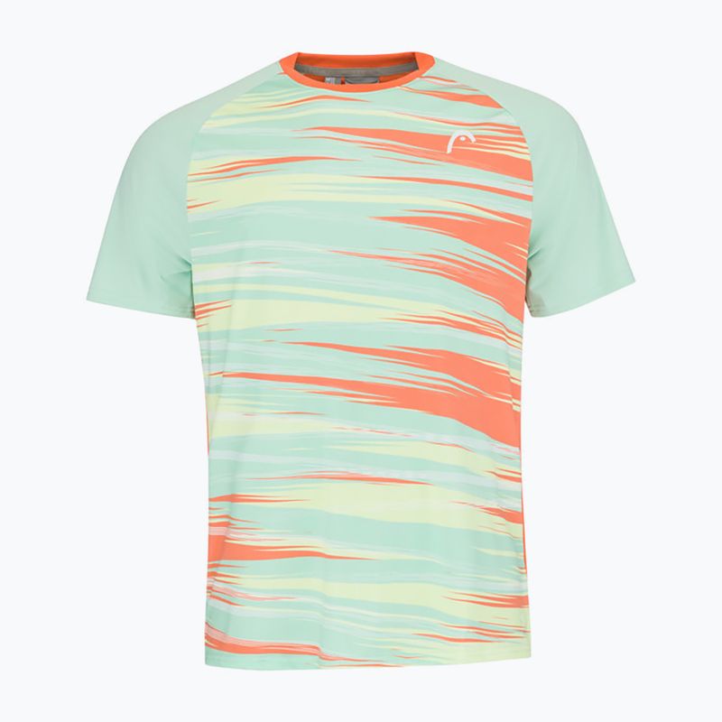 Maglietta da tennis HEAD Topspin da uomo verde pastello/stampa vision