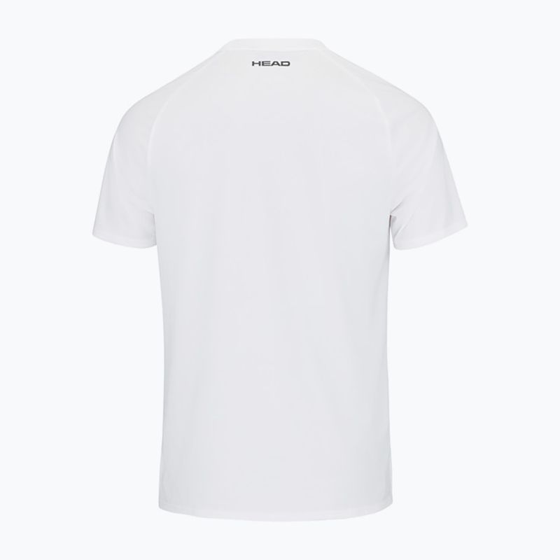 Maglietta da tennis HEAD da uomo Topspin bianco/stampa vision 2