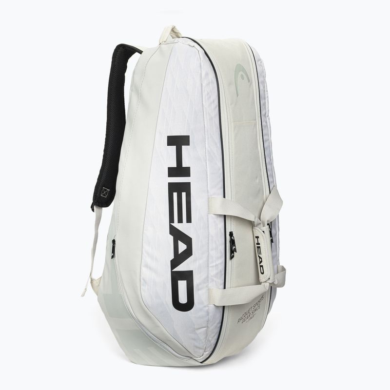 Borsa da tennis HEAD Pro X L 85 l in velluto a coste bianco/nero 2