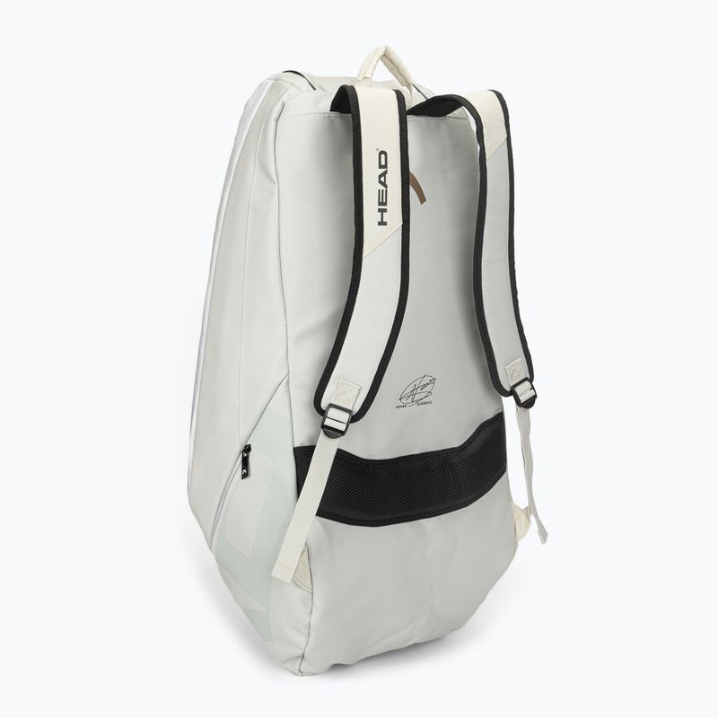 Borsa da tennis HEAD Pro X L 85 l in velluto a coste bianco/nero 4