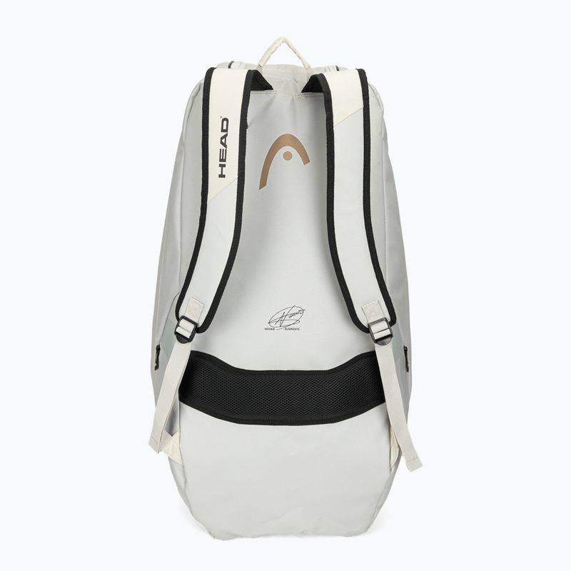 Borsa da tennis HEAD Pro X L 85 l in velluto a coste bianco/nero 5