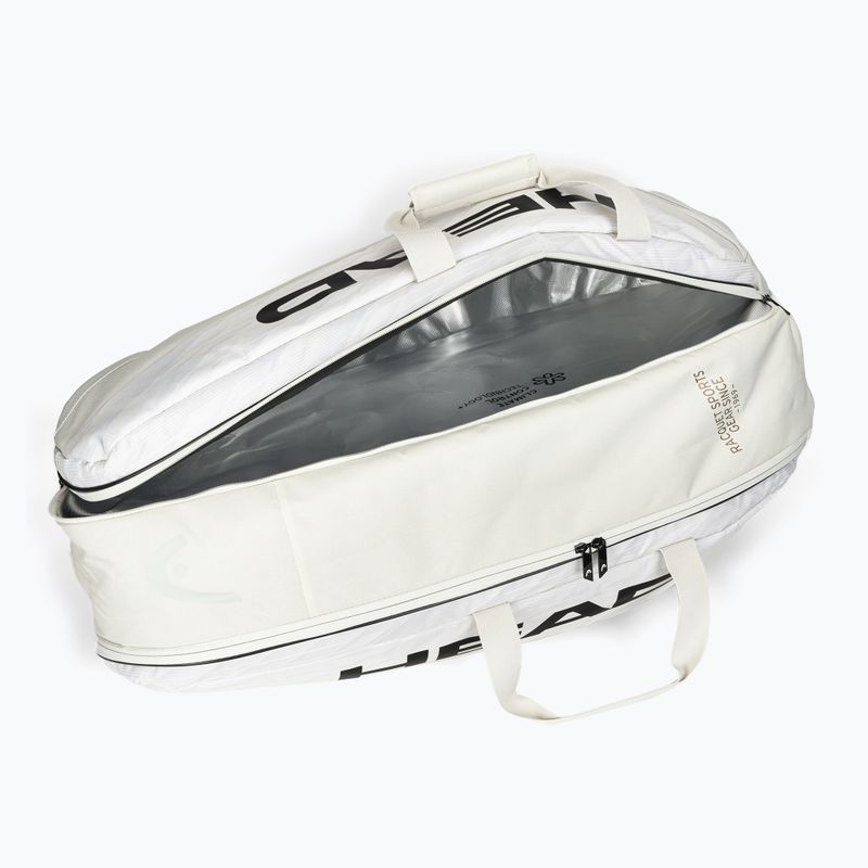 Borsa da tennis HEAD Pro X L 85 l in velluto a coste bianco/nero 6