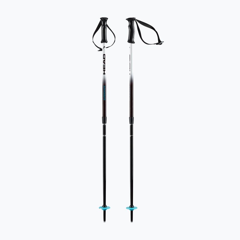 Bastoncini da sci HEAD Supershape Team regolabili per bambini, bianco/nero/blu