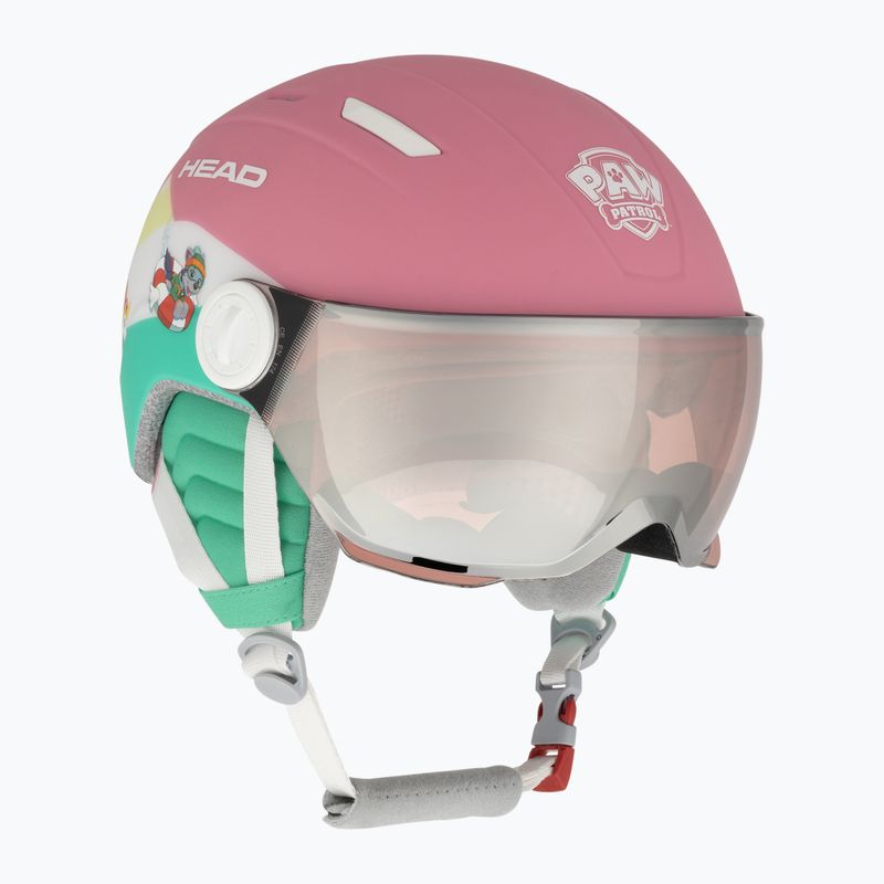 Casco da sci per bambini HEAD Maja Visor Paw rosa