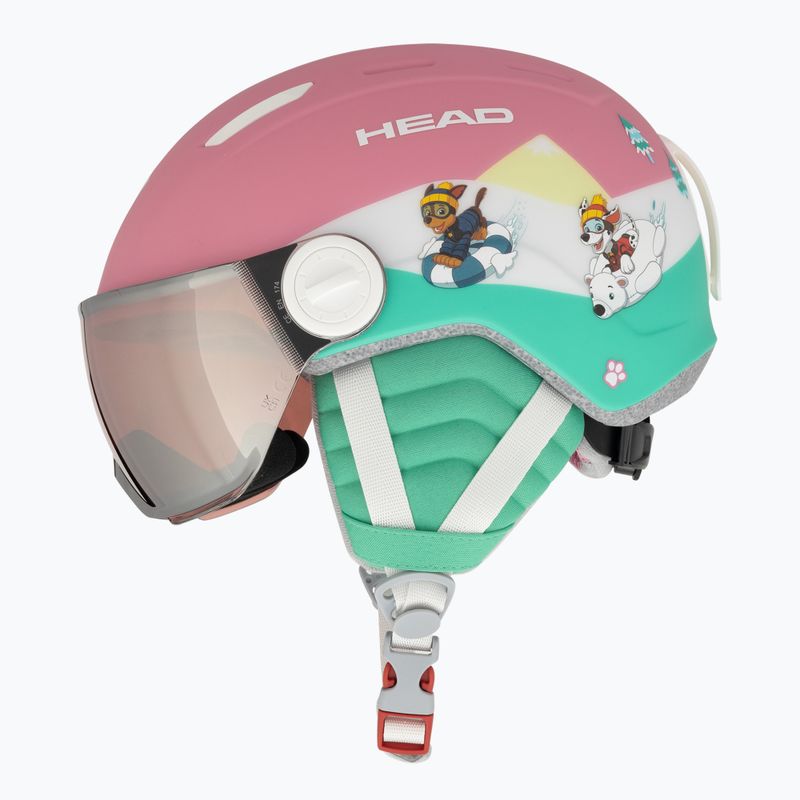 Casco da sci per bambini HEAD Maja Visor Paw rosa 5